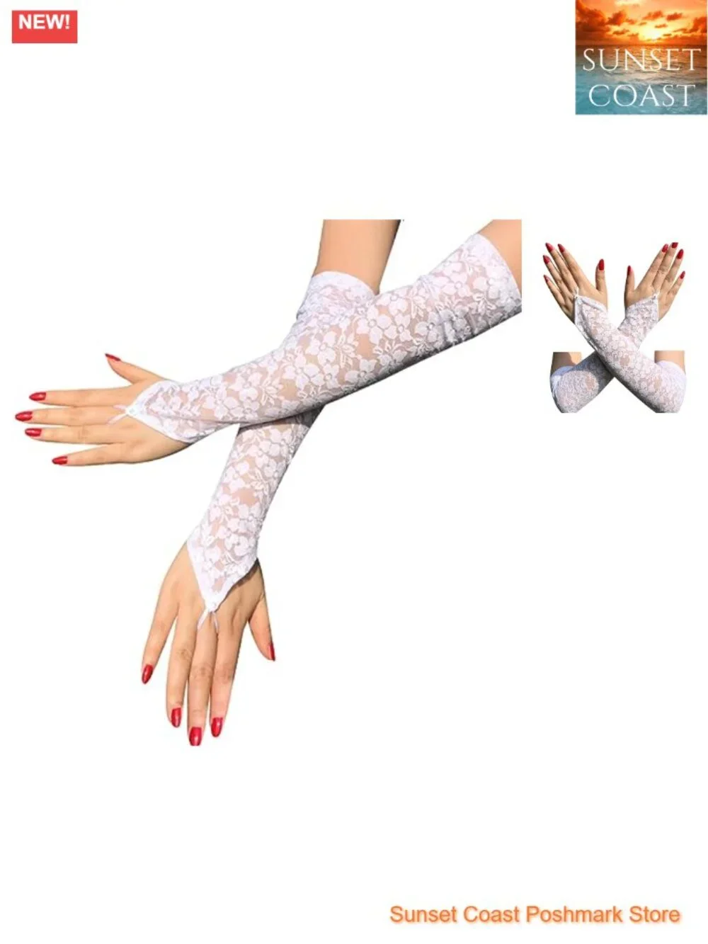 Y2K Fingerless Lace Arm Warmers Sheer Mesh Arm Sleeves